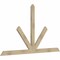 Ekena Millwork Saratoga Rough Sawn Timber Gable Bracket, Douglas Fir, 84"W x 49"H x 2"D x 4"F, 14/12 Pitch GBW084X49X0204SAR00RDF - alternate 2